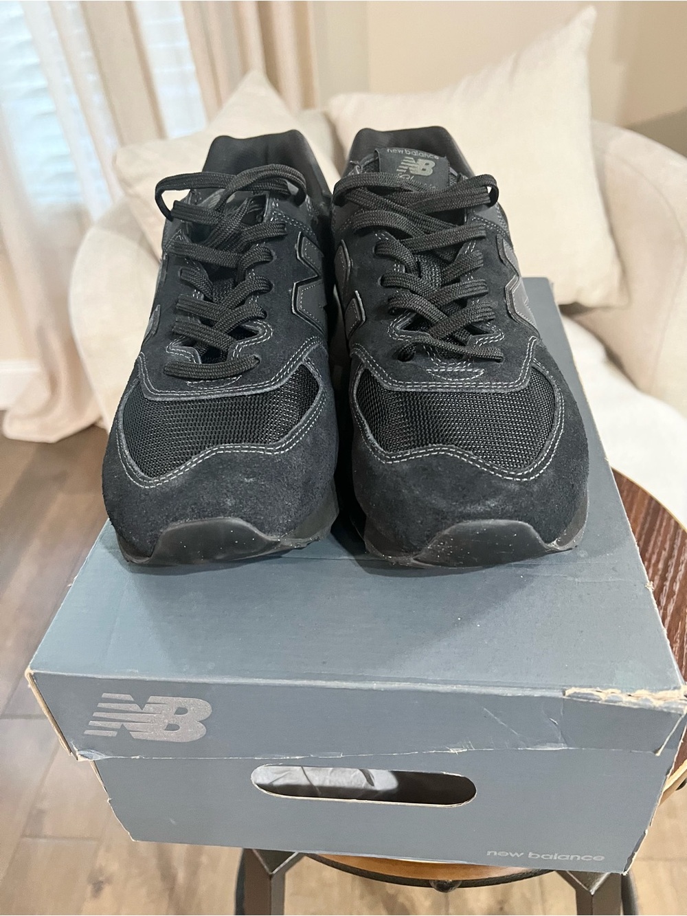 New Balance Black Men's Athletic Lace-Up Sneakers